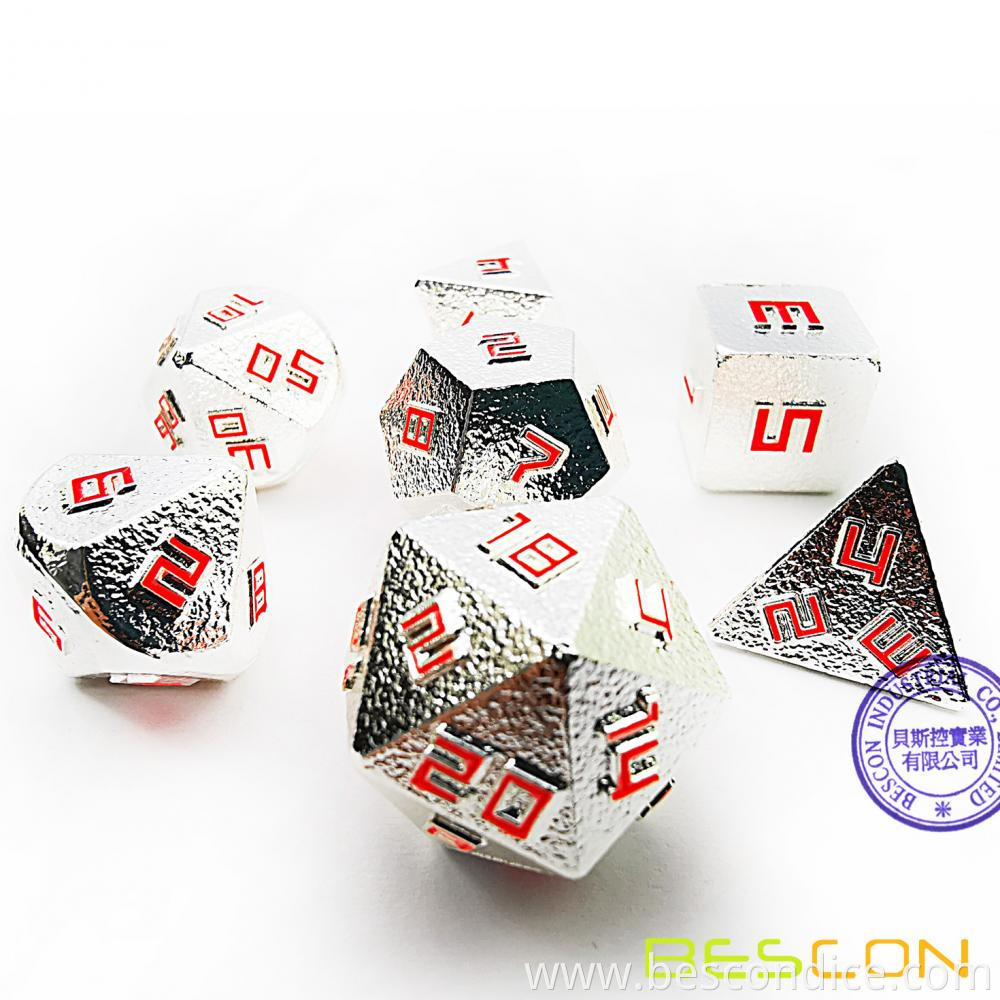 Silver Ore Solid Metal Polyhedral Dice 1 Silver Ore Solid Metal Polyhedral Dice 1
